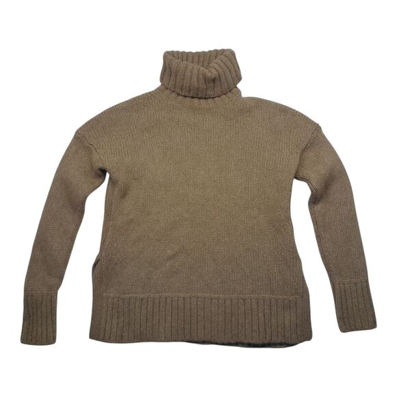 Everlane Sweater Brown‎ Merino Wool Alpaca Turtleneck Chunky Cozy Women's Small - Picture 1 of 11
